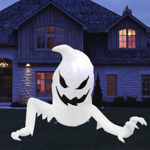 (As show, One size) Halloween Decor Inflatable ghost Outdoor Decorations Halloween Decor Ghost Elf Garden Lawn Festive Party Decoration Gift