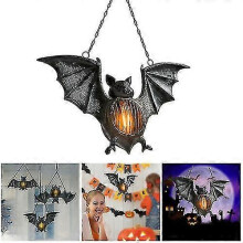 (1PC, One size) Halloween Decor Hanging Bat Light Lantern 1/2pcs Simulation Bat Flameless Lamp Home Decoration