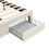 (135x190cm) Upholstered Bed, Shell Shape Backrest, Beige 8