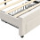 (135x190cm) Upholstered Bed, Shell Shape Backrest, Beige 9