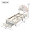 (90x190cm) Upholstered Bed, Shell Shape Backrest, Beige 3