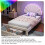 (90x190cm) Upholstered Bed, Shell Shape Backrest, Beige 6