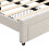 (90x190cm) Upholstered Bed, Shell Shape Backrest, Beige 8