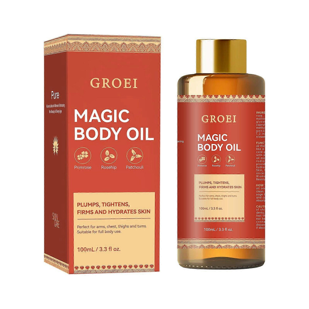 (1PCS) Magic Body Oil, Magic Body Firming Oil, Magic Body Oil Plumps, Firms and Hydrates Skin Oil for Arms, Chest, and Thighs, Magic Body Oil Massage Dry Ski