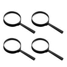 (Black, One size) 60mm 3x Handheld Magnifying Glass Shatterproof Reading Magnifier For Seniors And Kids,non-slip Handle Magnifier