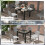 Outsunny Outsunny Extendable Outdoor Dining Table Patio Table, Clear 4