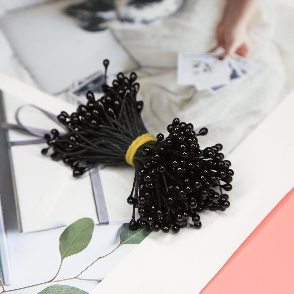 (black) 150pcs Simulation Flower Stamen Diy Flowers Core Chiffon Flower Materials For Fondant Cake Decorating Mold Hand Materials
