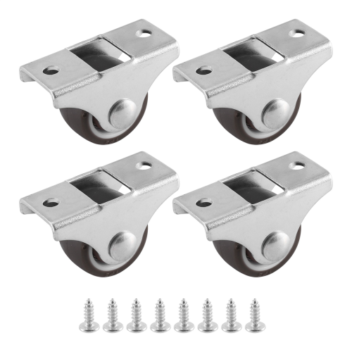 pezzi Mini rotelle per mobili, rotelle fisse da 25 mm per mobili