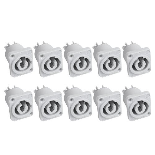 Conector Powercon de 3 pines, 20 A, 250 V, para panel de altavoces, gris 2