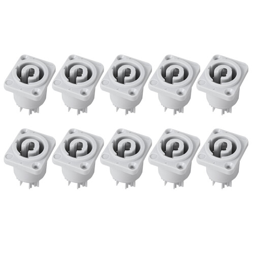 Conector Powercon de 3 pines, 20 A, 250 V, para panel de altavoces, gris 1