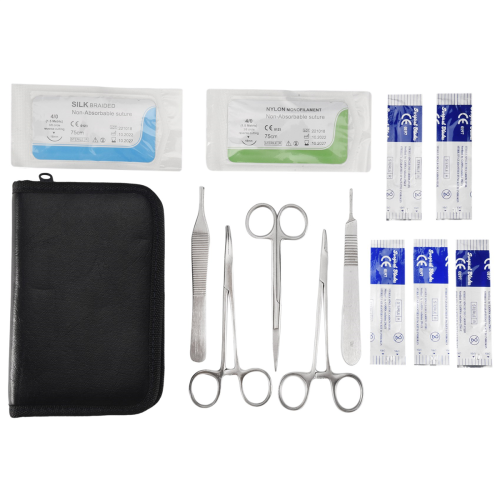 Suture Kit,Stainless Steel Training Instruments with Scalpel Blades 1