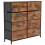 Vida Designs (Rustic Brown) Chorley 10 Fabric Drawer Home Storage Chest 9