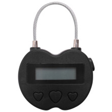 Smart tidslås LCD-skärm tidslås USB-laddningsbar timer svart