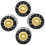 4Pcs Volume Tone Speed Knobs for Electric Guitar, Transparent Golden 2