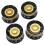 4Pcs Volume Tone Speed Knobs for Electric Guitar, Transparent Golden 4