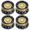 4Pcs Volume Tone Speed Knobs for Electric Guitar, Transparent Golden 1