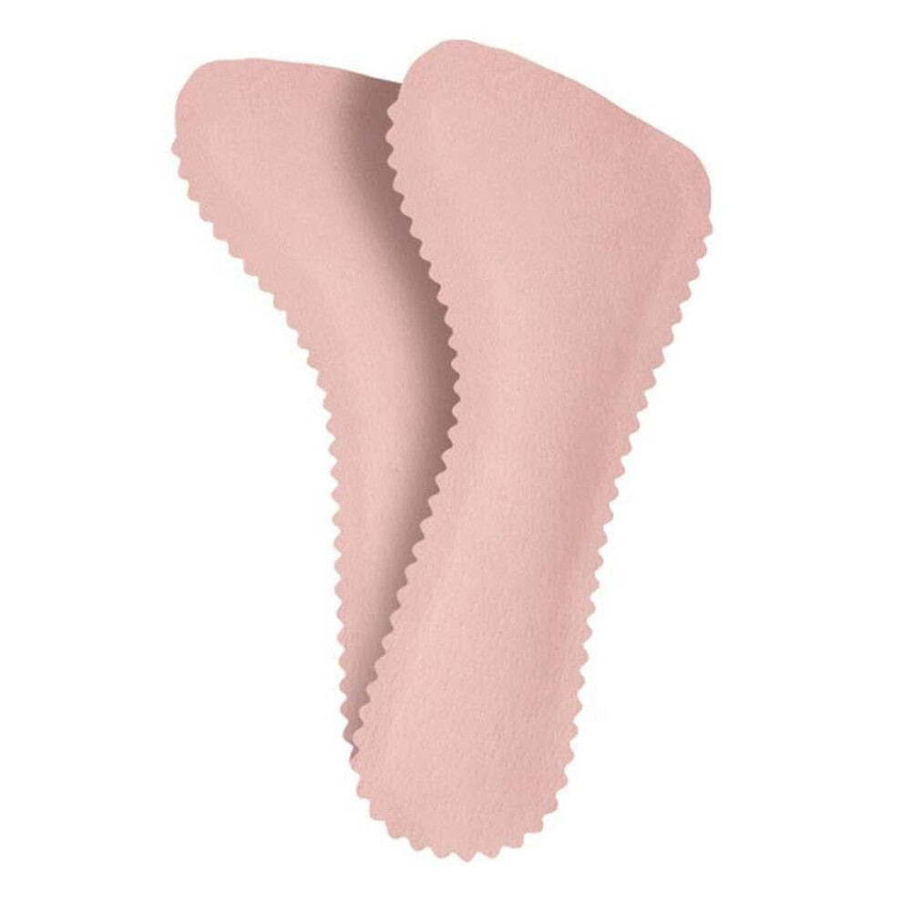 (pink) Leather Women Insoles For Sandals High Heel Sweat Absorption Shoe Pad Self-adhesive Inserts Foot Sole Cushion Seven-point Insole
