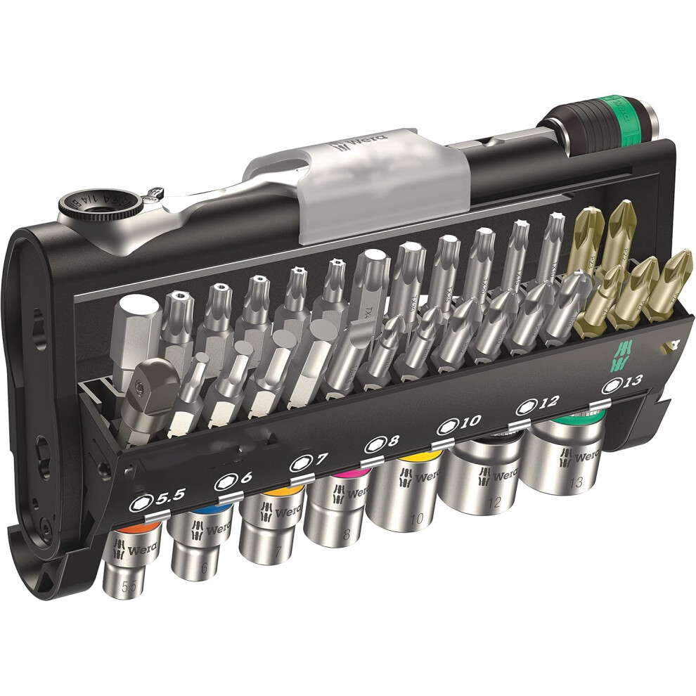 (Single) Mini bit-ratchet, screwdriver, bits & socket set, 38pc, 05073220001