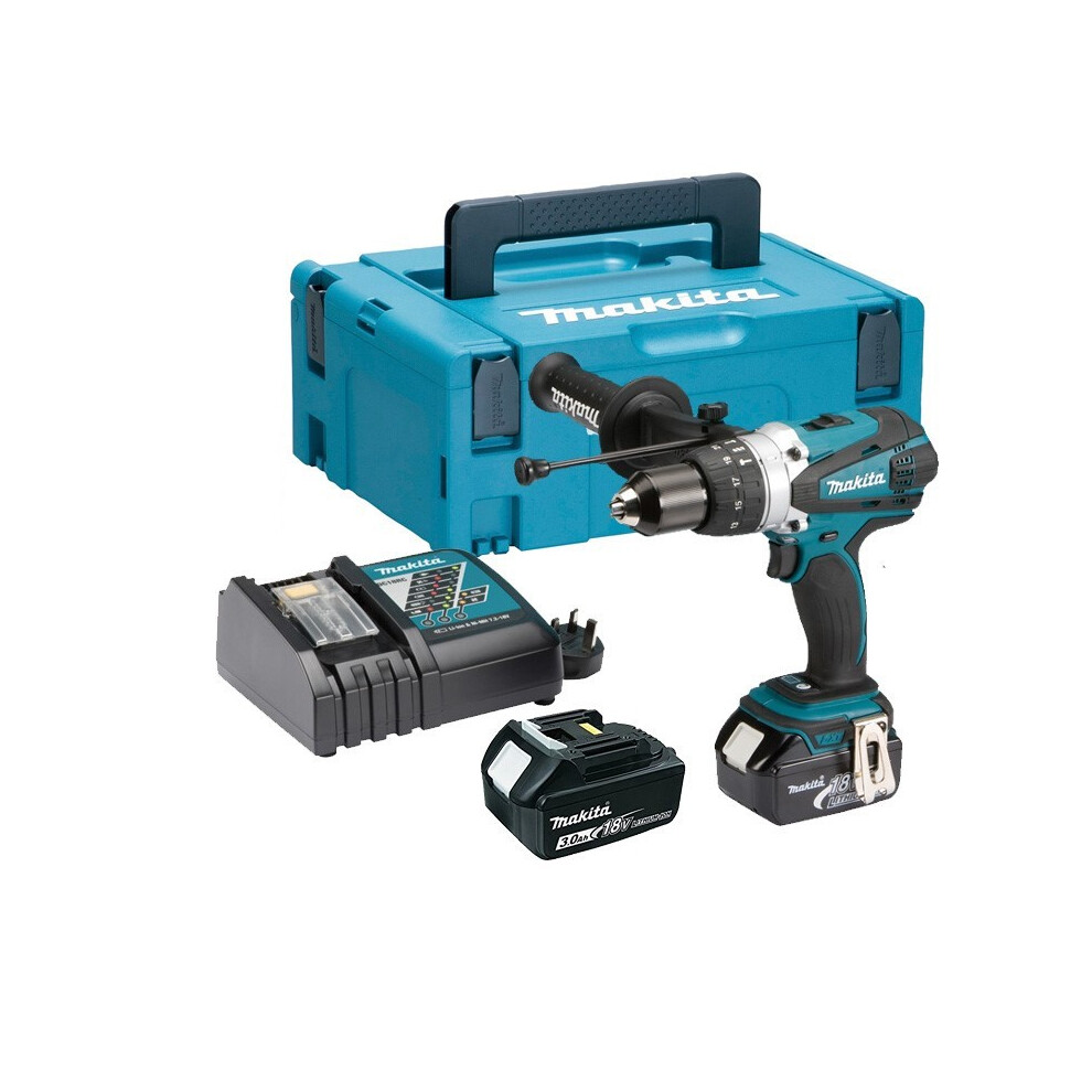 Makita DHP458RFE LXT 18v Combi Hammer Drill - 2 Batts - Replaces BHP458