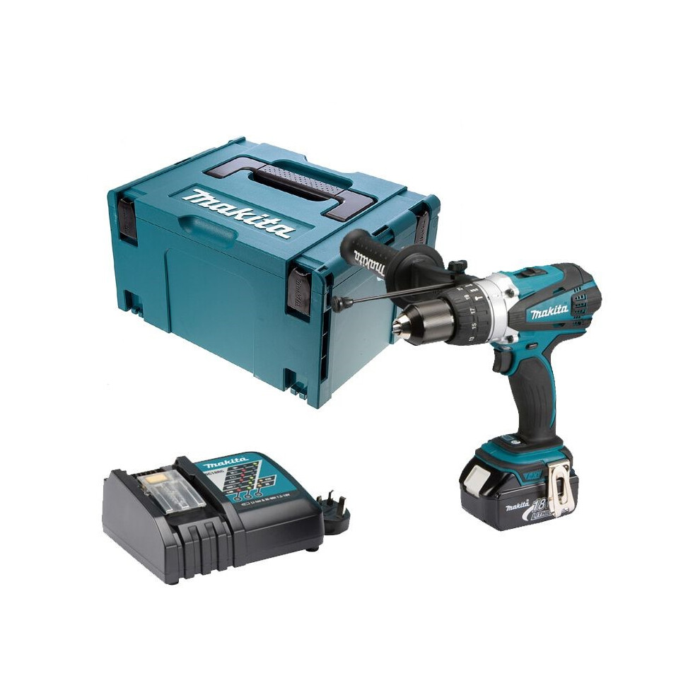 Makita DHP458RF LXT 18v Combi Hammer Drill - 1 Battery - Replaces BHP458