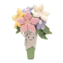 Cute Flower Bouquet Doll, Kawaii Smiling Flowers Plush Stuffed Toy, Plushies Sweet Gifts for Wife, Girlfriend and Mom