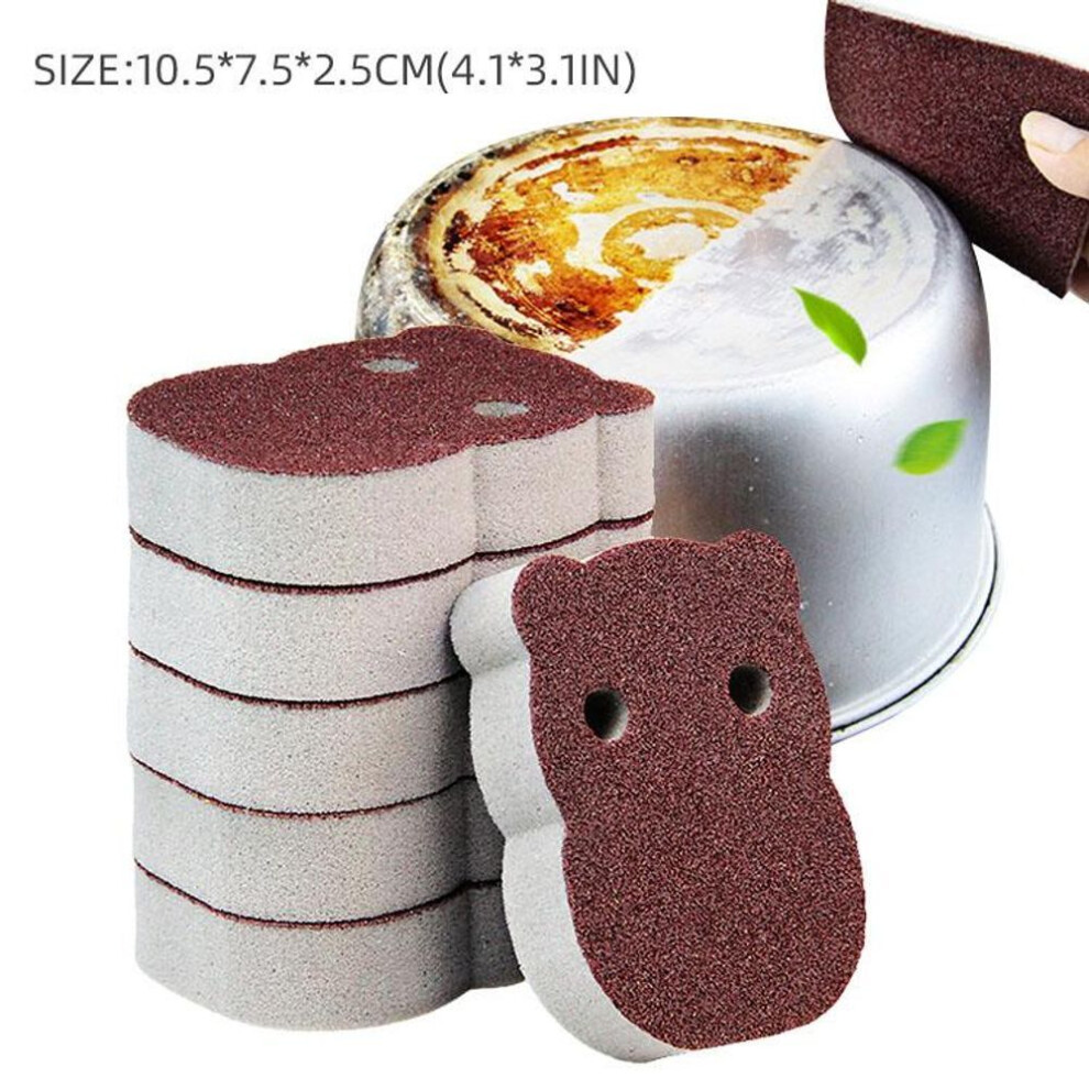 (brown, 10.5x7.5x2.5cm) Houseeker Magic Cleaning Sponge Eraser Kitchen High Density Emery Melamine Sponge Pan Pot Removing Rust Rub Brush Scouring Pad