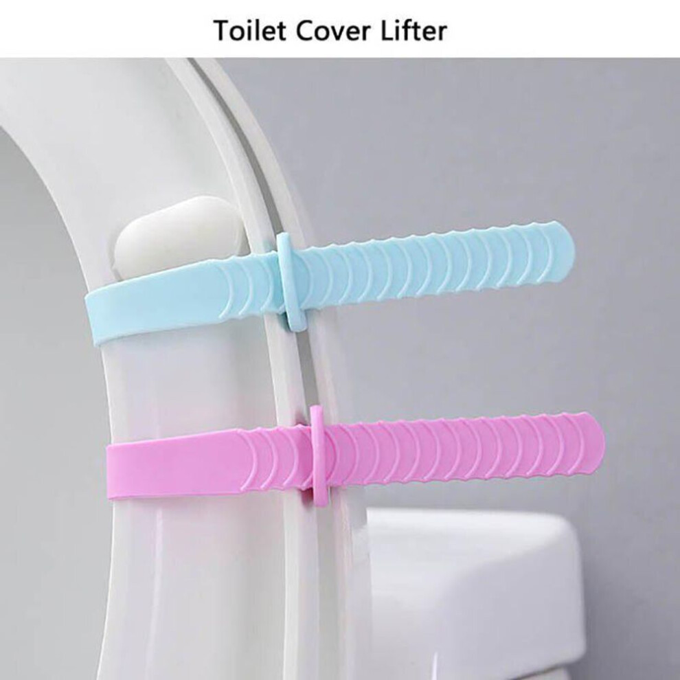 2pc Silicone Toilet Lid Lifter Anti-dirty Seat Cover Lid Handle For Travel Home Bathroom