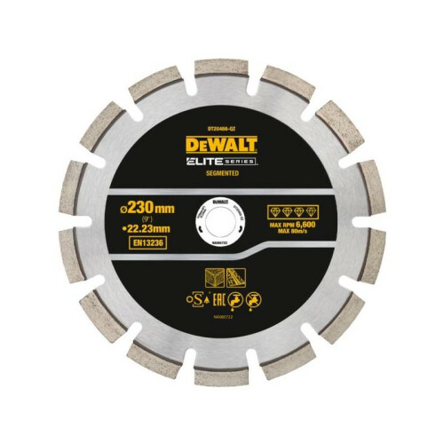 DeWalt DEWALT ELITE SERIES Asphalt Diamond Segmented Wheel 230 x 22.23mm