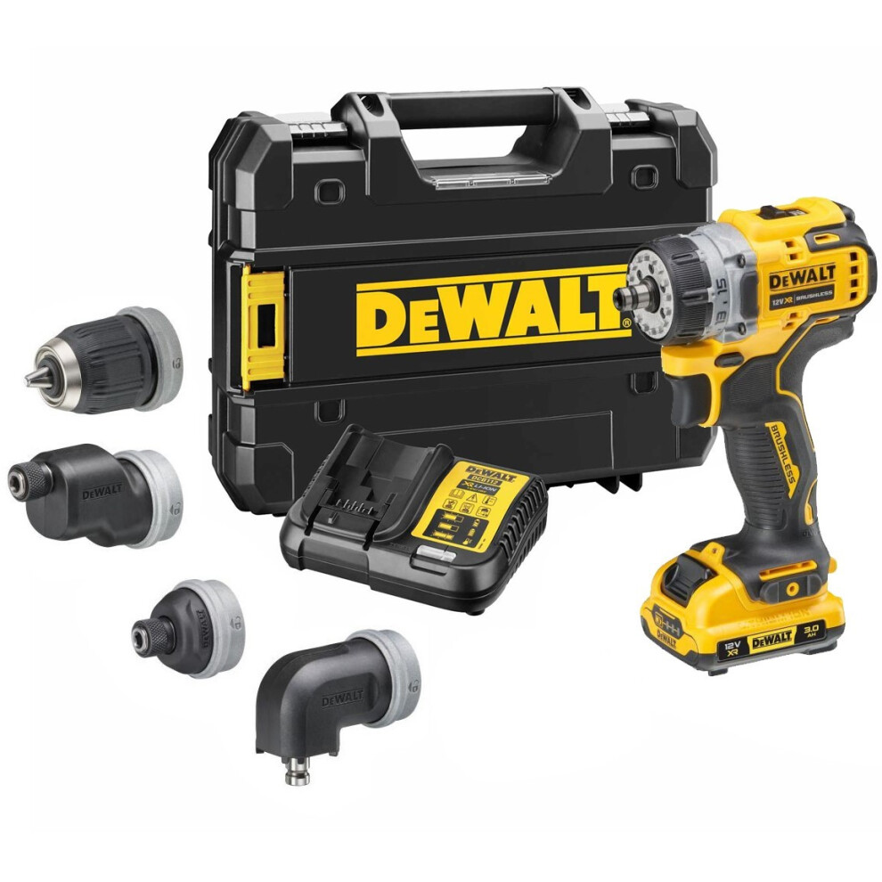 Dewalt 12v XR DCD703L1T Brushless 4X Multi-Head Drill Driver + Charger 1 x 3ah