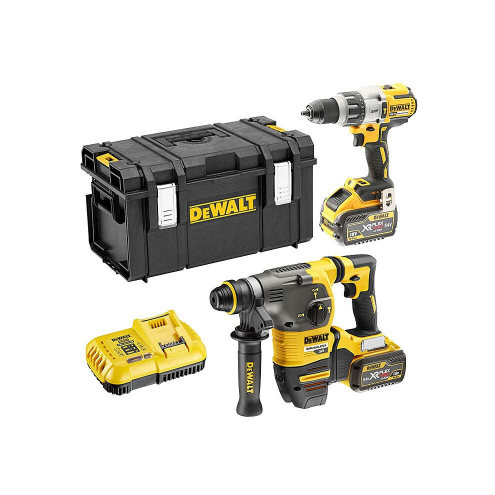 DeWalt DCK2033X2 Flexvolt 54v DCH333 SDS Hammer DCD996 Combi Hammer Drill 9.0ah