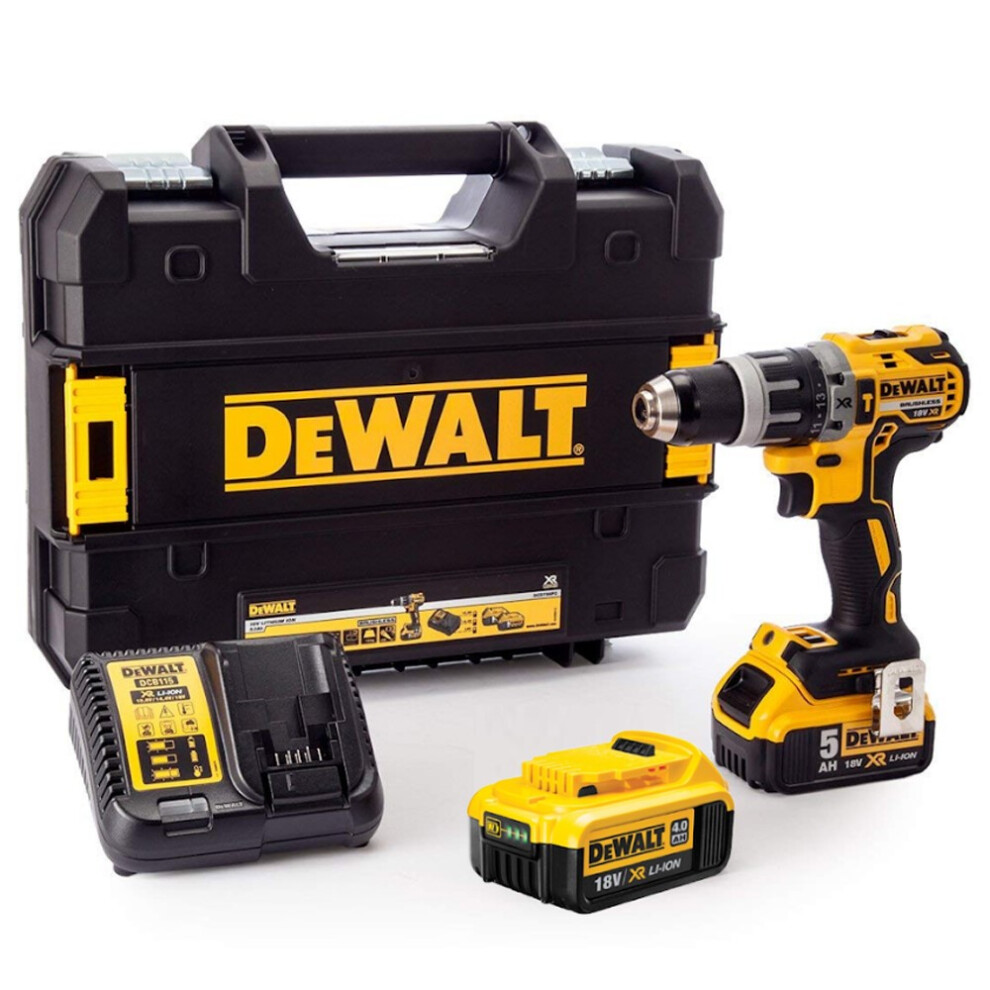 Dewalt DCD796 18v Brushless Combi Hammer Drill x1 4ah x1 5ah Battery XMS18CD18V