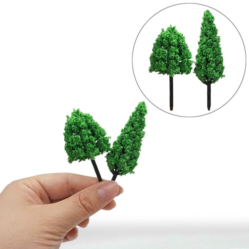 SaktopDeco 40 PCS Μινιατούρες Δέντρα ΜBushes Δέντρα Diorama Σκηνικά Τρένου 1