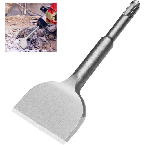 Chisel Sds Plus 165 * 75 Mm Wide Flat Shape Cracking Chisel Bent Tile Chisel Edging Chipping Tool Drill Cranked Sourcing Map Scraping Drill Bit Floor