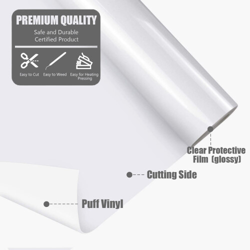 Vinile termoadesivo 3D Puff Glow in The Dark - HT fluorescente luminoso 1