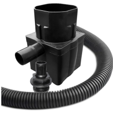 Waterbutt Diverter Kit for Downpipes - Fits 65mm Square & 68mm Round, 1m Hose, Stops Overflow, Includes Washer & Nut