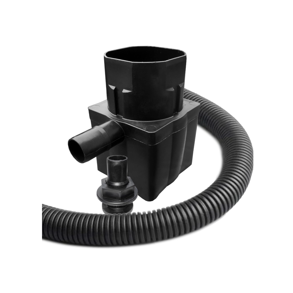 Waterbutt diverter kit Fits square and round pipes With 1 metre hose