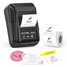 SUPVAN T50M Pro Bluetooth Label Maker Machine with Tape, Wide Waterproof Label, Versatile App with 40 Fonts and 450+ Icons, Inkless Labeler