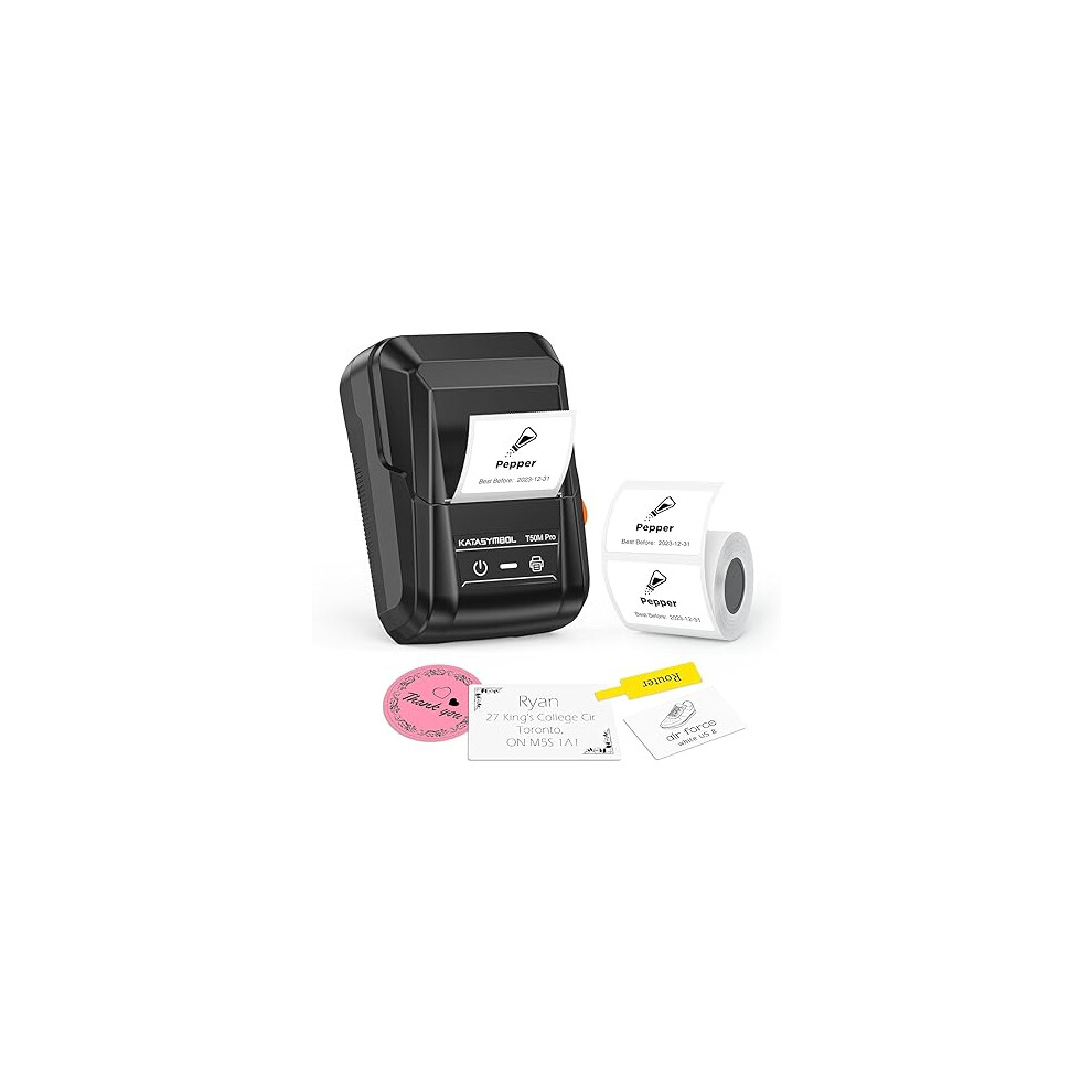 SUPVAN T50M Pro Bluetooth Label Maker Machine with Tape, Wide Waterproof Label, Versatile App with 40 Fonts and 450+ Icons, Inkless Labeler