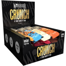 Warrior Crunch - High Protein Bars - 20g Protein Each Bar - Low Carb, Low Sugar Snack - 12 Pack x 64g (Variety Pack)