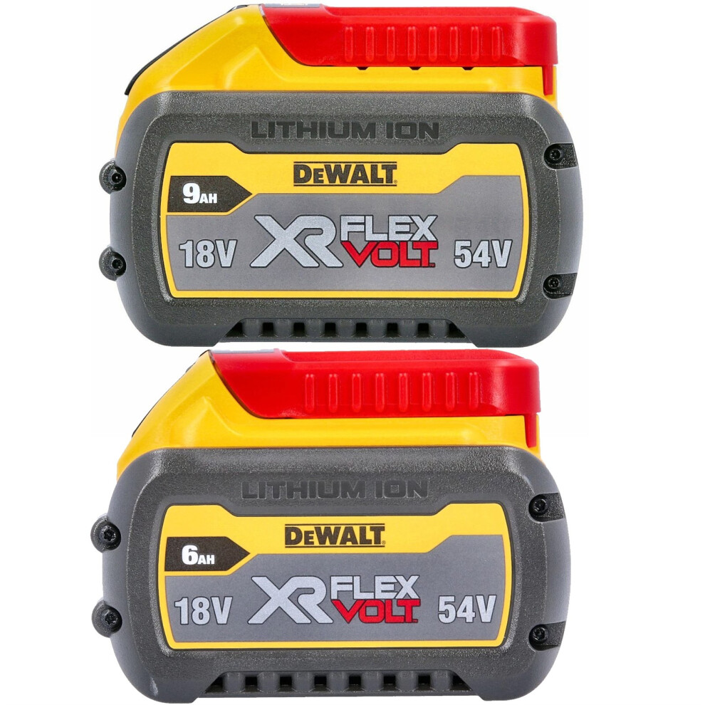 Dewalt 18v / 54v XR FLEXVOLT Twin Pack DCB547 + DCB546 9.0ah + 6.0ah Battery