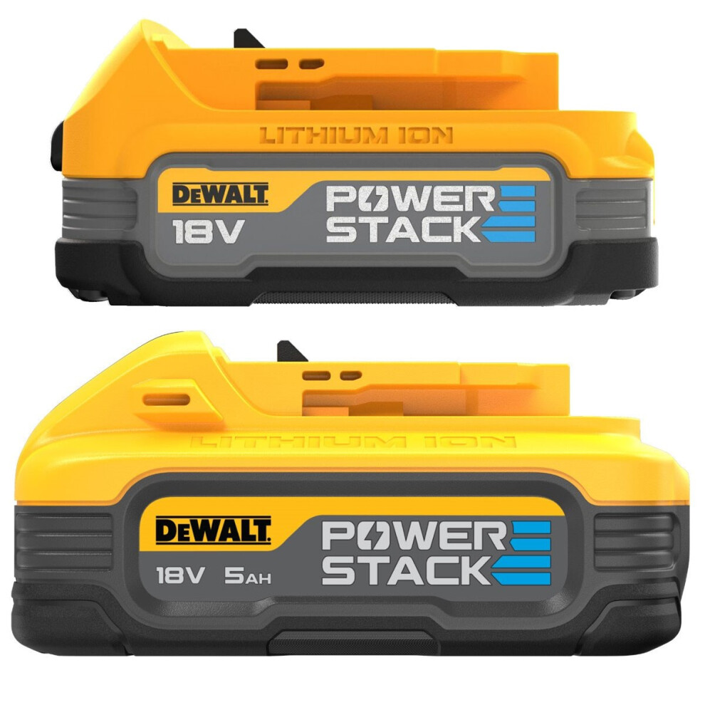 DeWalt DCBP518 18v 5.0ah Powerstack Battery + DCBP034 1.7ah Compact Twin Pack