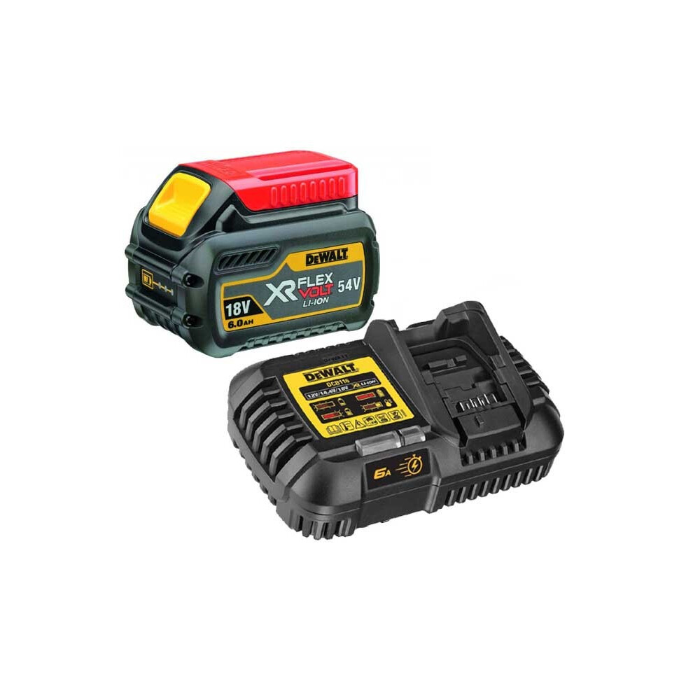 Dewalt DCB546 18v / 54v XR Flexvolt 6.0ah Battery + DCB116 Fast Charger