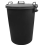 Large Plastic Bin With Lockable Lid Indoor or Outdoor- 110l - Black 6