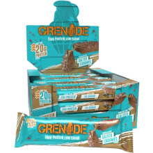Grenade High Protein, Low Sugar Bar - Chocolate Chip Salted Caramel, 12 x 60 g
