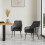 MORE4HOMES (Grey, Set of 2) ELLA TECHNOLOGY FABRIC DINING CHAIR 1