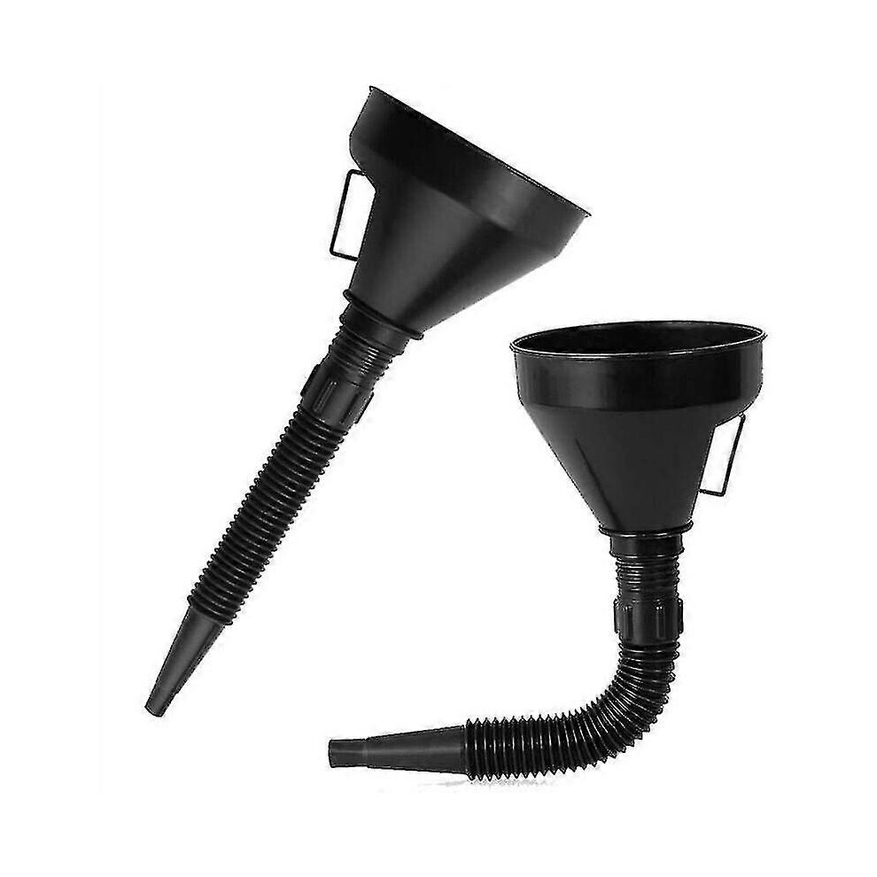 Plastic Car And Motorcycle Gasoline Engine Oil Fuel Refueling Funnel With Thickened Filter Mesh Funnel-35Cm, 2Pcs 5778930869046