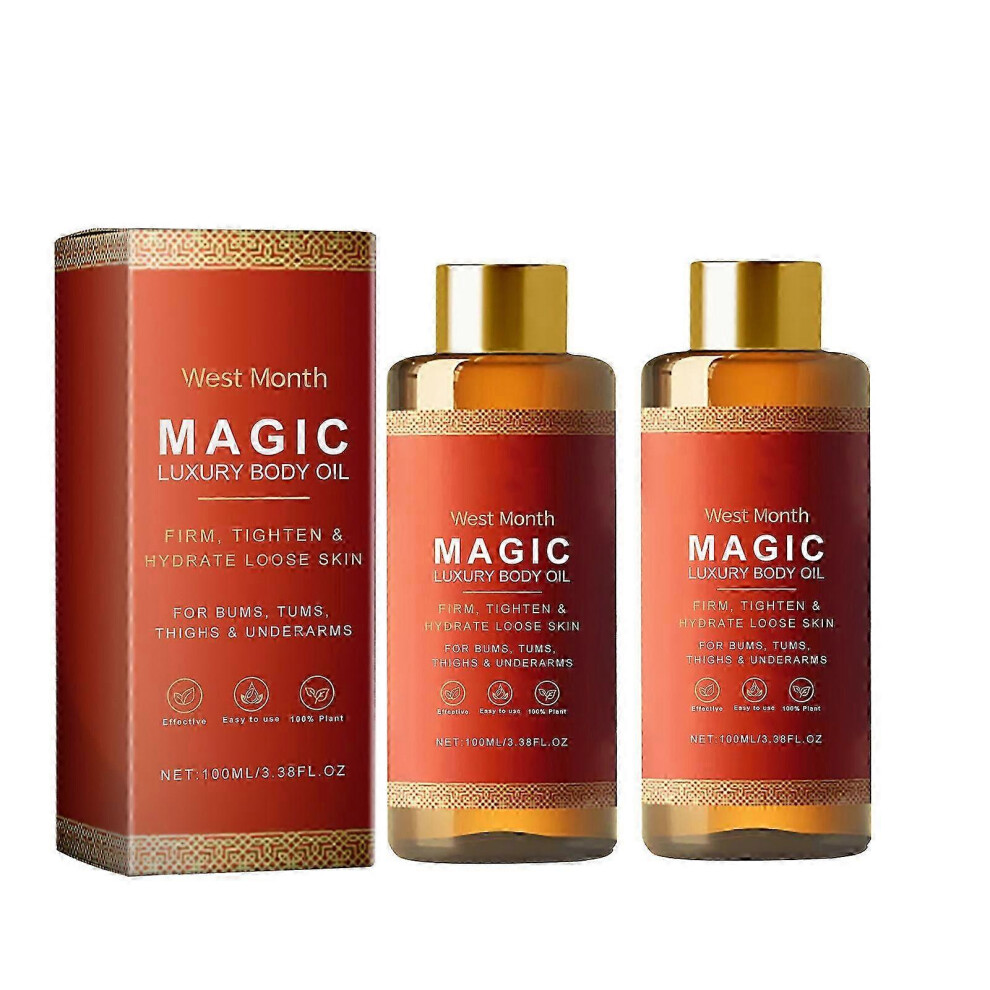 (2 pcs) Magic Body Oil for Arms, Chest, Thighs and Tums 100ml/3.52Fl Oz jn