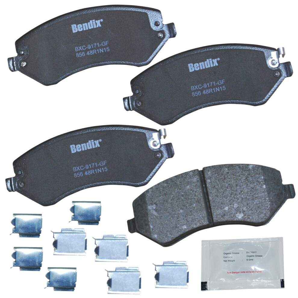 Bendix Priority1 Cfc856 Ceramic Front Brake Pads For Chrysler Town & Country 2007-2003 Voyager 2008-2001 Dodge Caravan 2007-2001 Grand Caravan 2005 887243240239