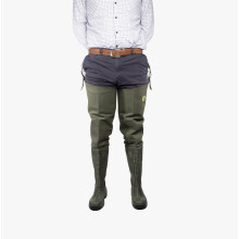 (UK 12) Amblers Safety FORTH Unisex Safety Thigh Waders Green