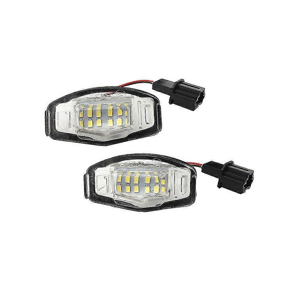 2Pcs Car Led License Plate License Plate Lamp For Honda Civic Honda Accord Zekai Light/Black 5778930918430